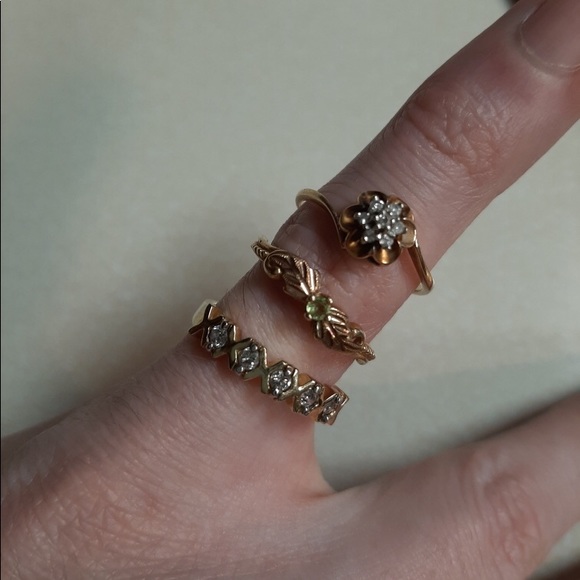 10k Solid Gold Stamped Set 3 Rings, 💍 BUNDLE DEAL - Picture 4 of 8